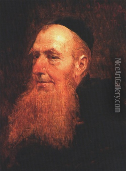 Portrait Eines Monchs Mit Bart Oil Painting - Eduard von Gruetzner