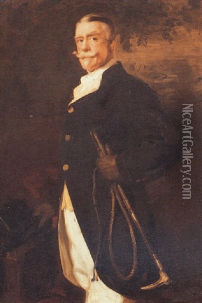 Portrait Of Richard Myddelton In Hunting Dress Oil Painting - Robert Brough