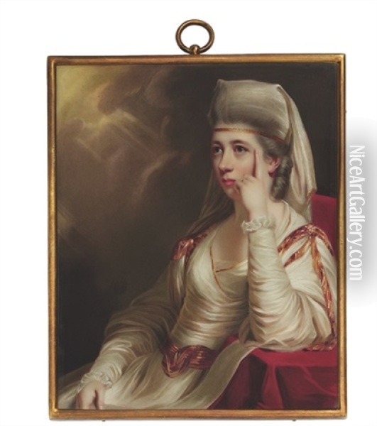 Margaret Georgiana, Countess Spencer (after Sir Joshua Reynolds) Oil Painting - Henry-Pierce Bone