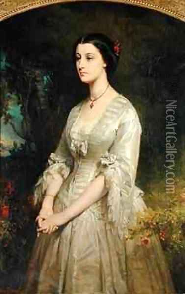 Portrait of Marie de Bonneval Duchess of Cadore Oil Painting - Edouard Louis Dubufe