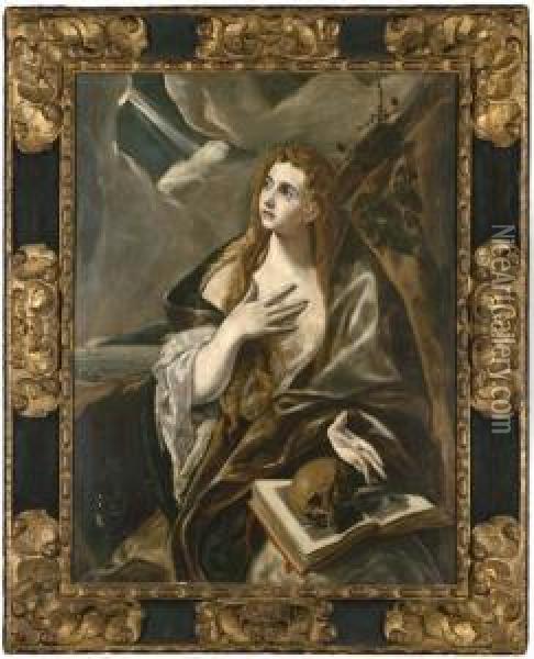 The Penitent Magdalene Oil Painting - El Greco (Domenikos Theotokopoulos)