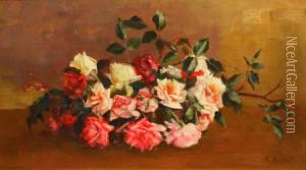 Roses Oil Painting - Emily Meston