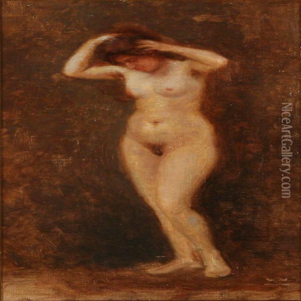 A Nude Female Oil Painting - Christian Clausen