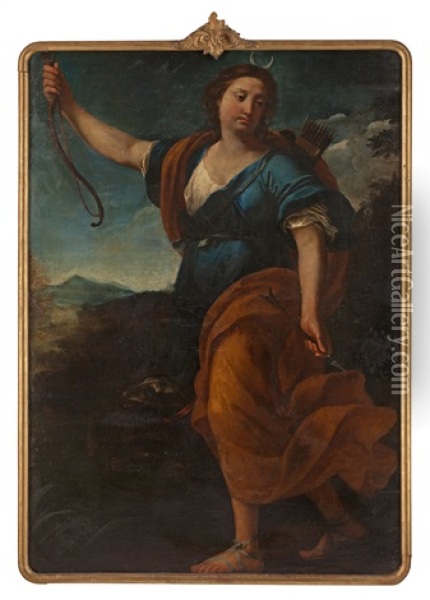 Diana, The Hunting Goddess Oil Painting - Giovanni Domenico Cerrini