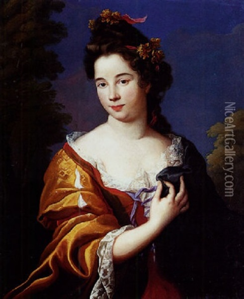 Portrait D'une Dame De Qualite Oil Painting - Nicolas Fouche