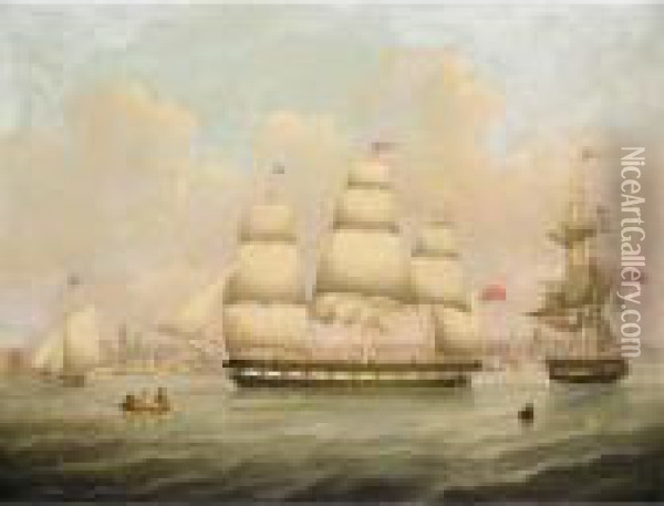 Sailing Off Liverpool Oil Painting - Robert Salmon