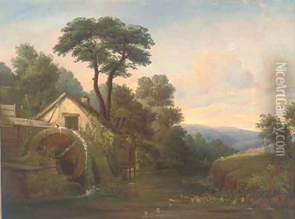 The watermill Oil Painting - Edward Williams