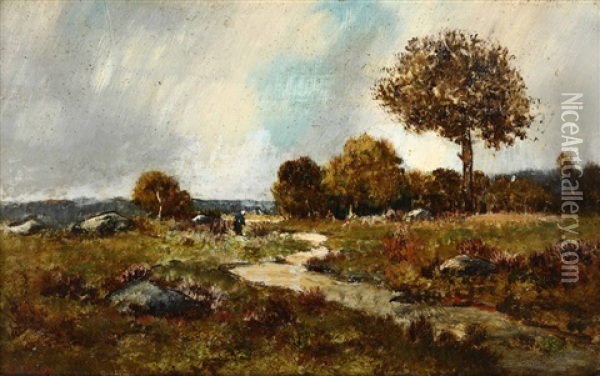 Paisage Environ De Fontainebleau Oil Painting - Narcisse Virgile Diaz de la Pena
