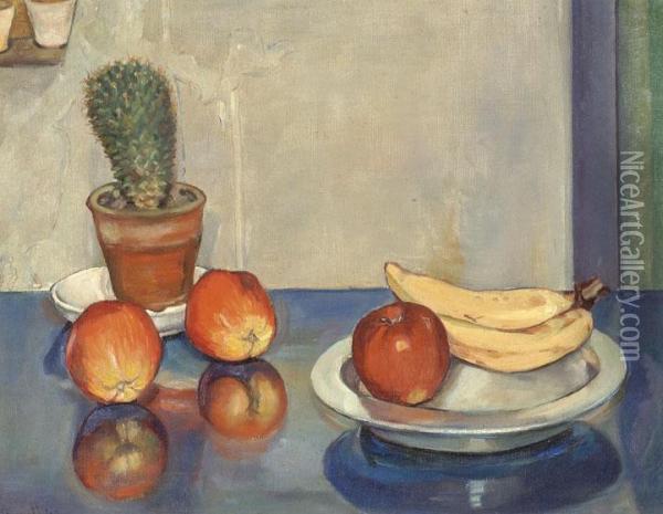 Still Life Of Fruit Oil Painting - Otto Hanrath