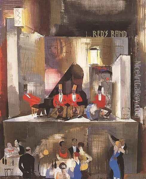 Reds Band, 1930 Oil Painting - Vilmos Aba-Novak