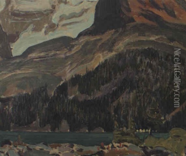 Alpine Club Camp Oil Painting - James Edward Hervey MacDonald