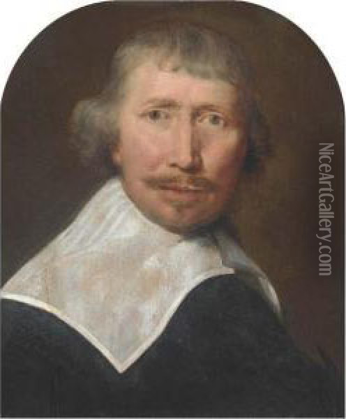 Portrait Of A Gentleman, Bust-length Oil Painting - Bartholomeus Van Der Helst