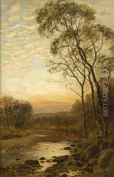 Sunset Oil Painting - John MacWhirter