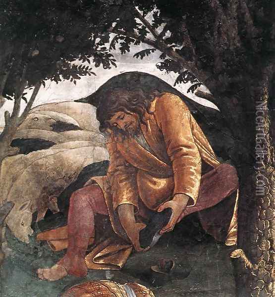 The Trials and Calling of Moses (detail 4) 1481-82 Oil Painting - Sandro Botticelli