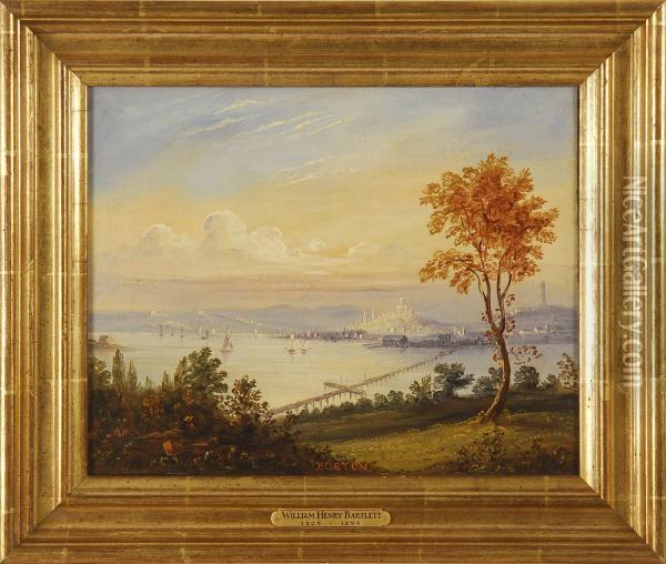 Boston And Bunker Hill Oil Painting - William Henry Bartlett