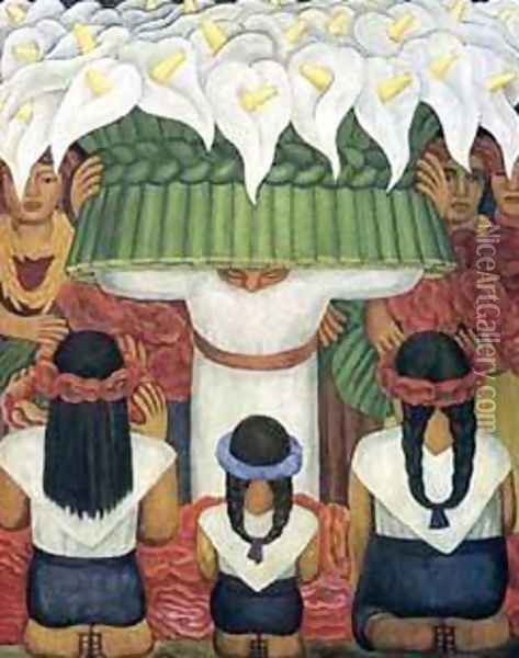 Feast Of Santa Anita 1931 Oil Painting - Diego Rivera