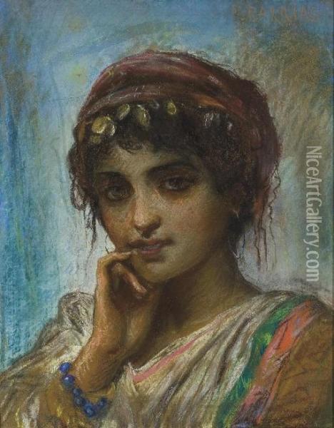 Portrait D'une Jeune Femme Oil Painting - Felix Joseph Barrias
