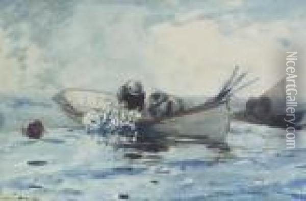 Herring Fishing Oil Painting - Winslow Homer