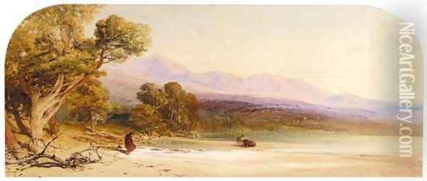 Loch Morlub Oil Painting - Thomas Miles Richardson, Jnr.