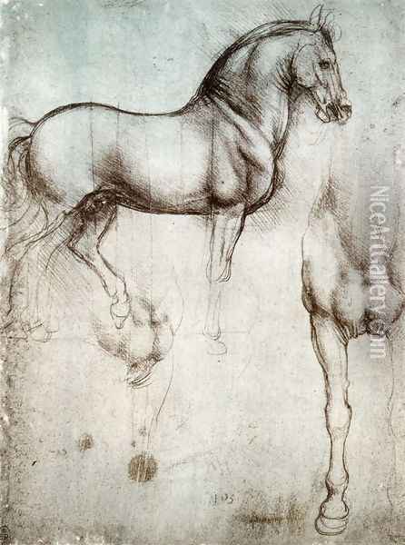 Study of horses Oil Painting - Leonardo Da Vinci