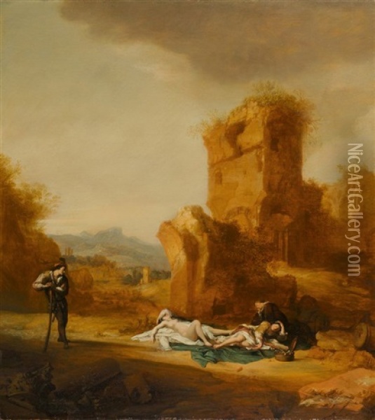 Landscape With Cimone And Iphigenia Oil Painting - Bartholomeus Breenbergh
