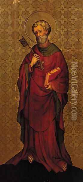 Saint Peter Oil Painting - The Master Of The Heiderbacher Altarpiece