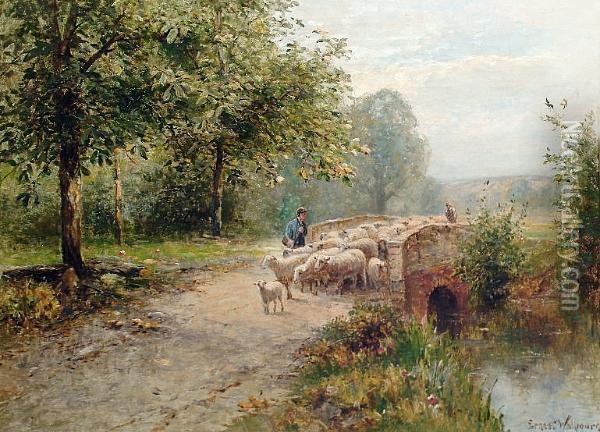Near Nazeing, Essex Oil Painting - Ernst Walbourn