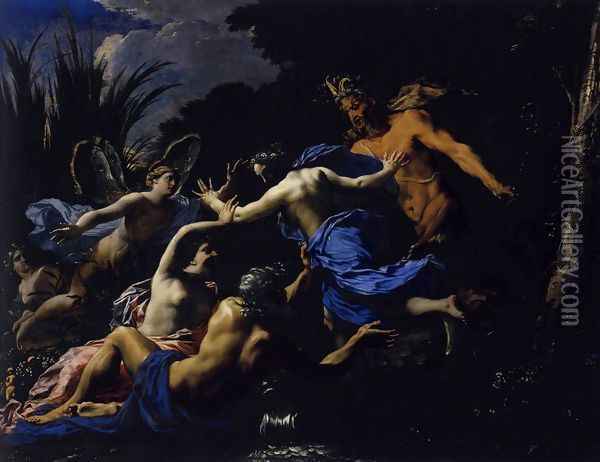 Pan and Syrinx 1657 Oil Painting - Michel Dorigny
