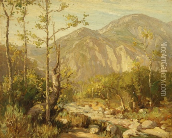 Eaton Canyon Near Pasadena Oil Painting - Benjamin Chambers Brown