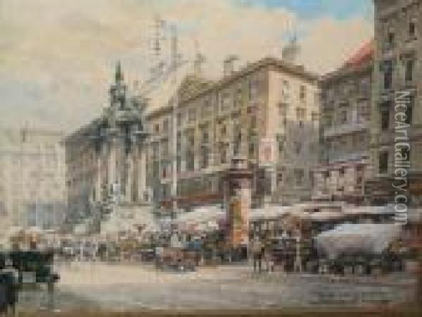 Wien - Hoher Markt Oil Painting - Friedrich Frank