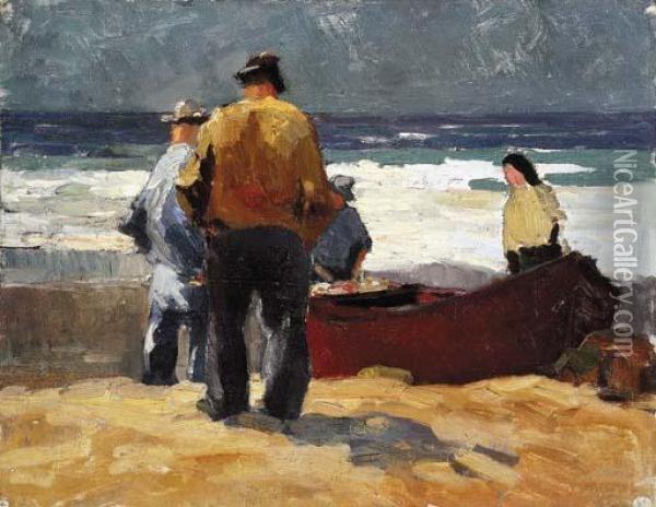 Palarey, Newport Beach Oil Painting - George Kennedy Brandriff