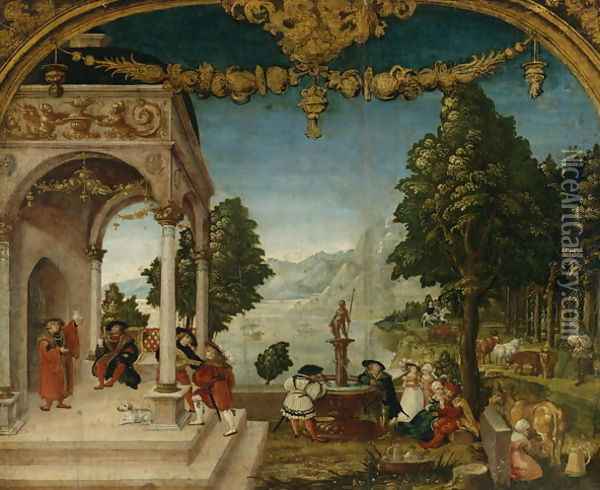 The Month of May, c.1525-26 Oil Painting - Hans Wertinger