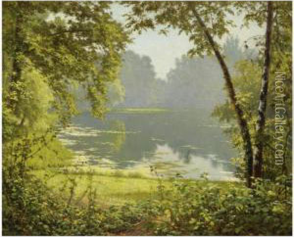 Tranquility Oil Painting - Henri Biva