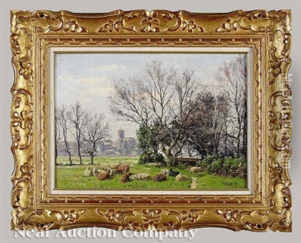 Flock Of Sheep Oil Painting - William Baptiste Baird