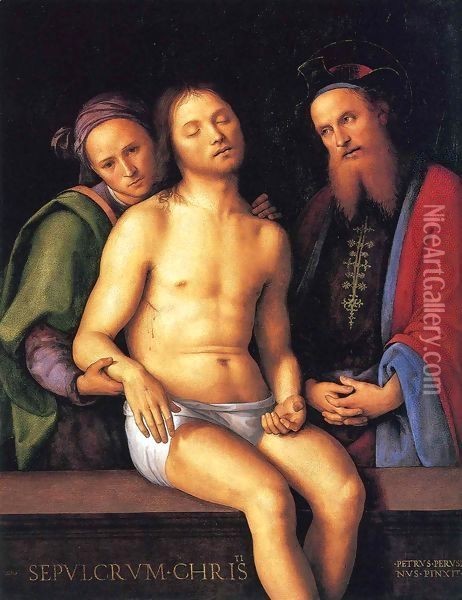 Sepulcrum Christi Oil Painting - Pietro Vannucci Perugino