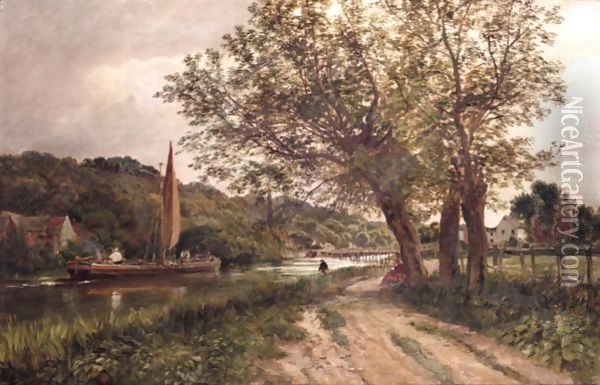 River Thames At Henley Oil Painting - Samuel Bough