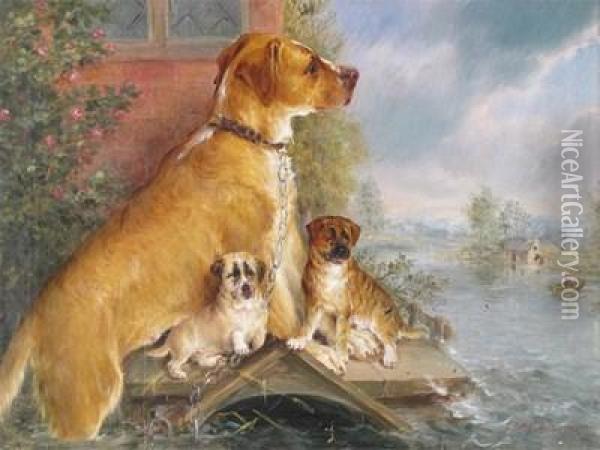Coming To The Rescue Oil Painting - Edwin Frederick Holt