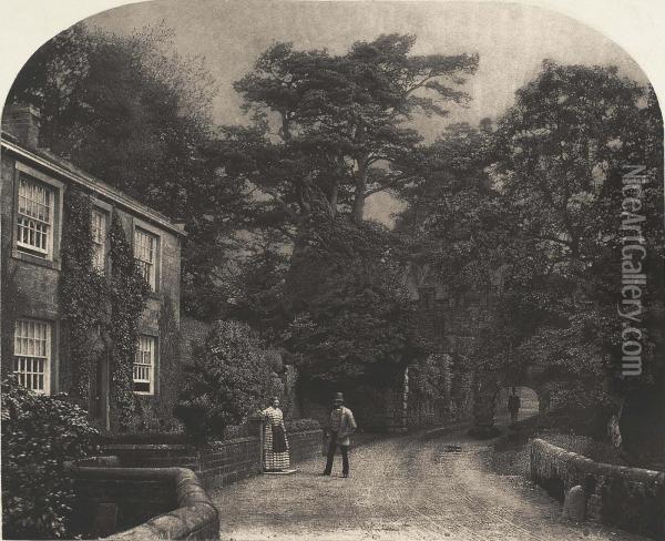 Into The Woods At Bolton Abbey Oil Painting - Roger Fenton