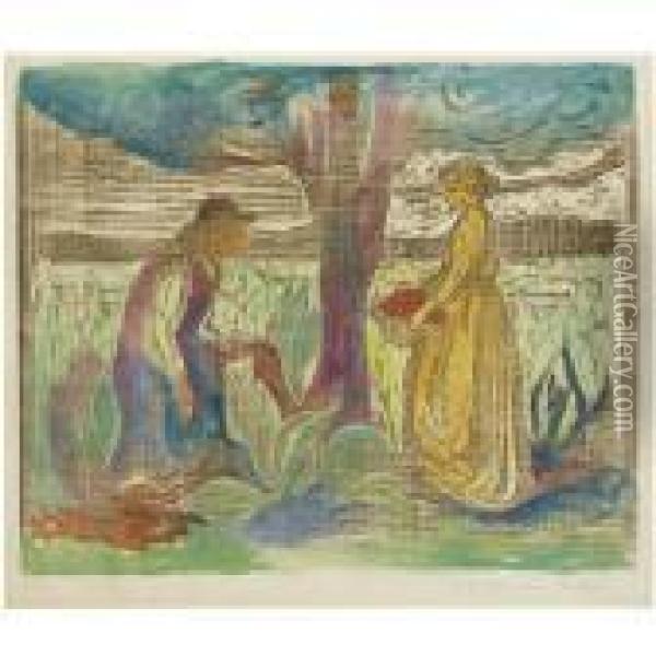 Fertility (w. 160; Sch. 110) Oil Painting - Edvard Munch