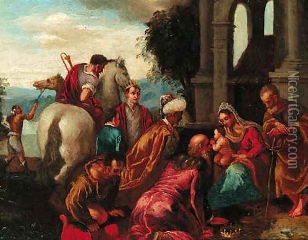 The Adoration of the Magi Oil Painting - Francesco, II Bassano