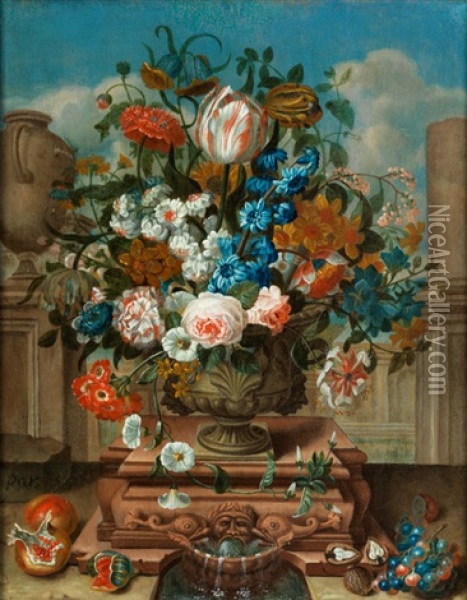 Grosser Blumenstrauss Oil Painting - Pieter Hardime