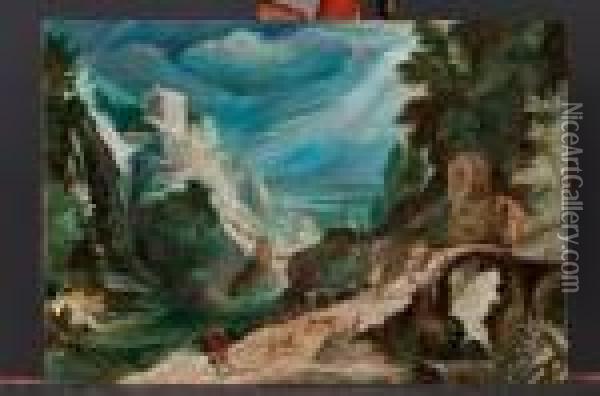 Paesaggio Con Il Tempio Della Sibilla Oil Painting - Paul Bril