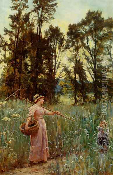 Not Far To Go Oil Painting - Frederick Morgan
