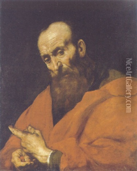 A Male Saint Oil Painting - Francesco Fracanzano