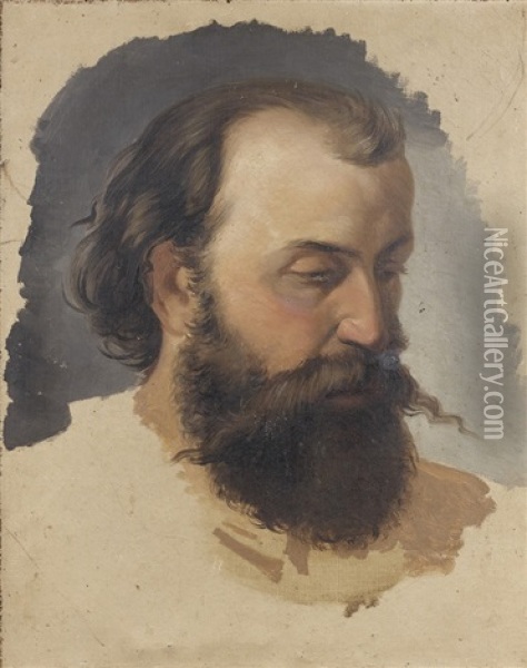 Portrait De Luigi Macciono Oil Painting - Luigi Ademollo