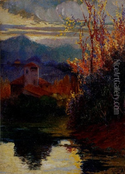 Ribera Del Rio Oil Painting - Ramon Marti Alsina