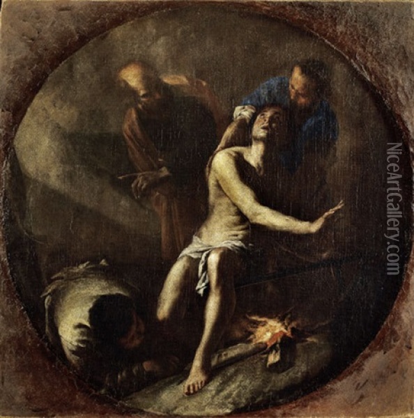Martirio Di San Lorenzo Oil Painting - Bernardo Cavallino