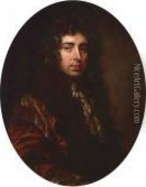 Portrait Of A Gentleman Oil Painting - William Wissing or Wissmig