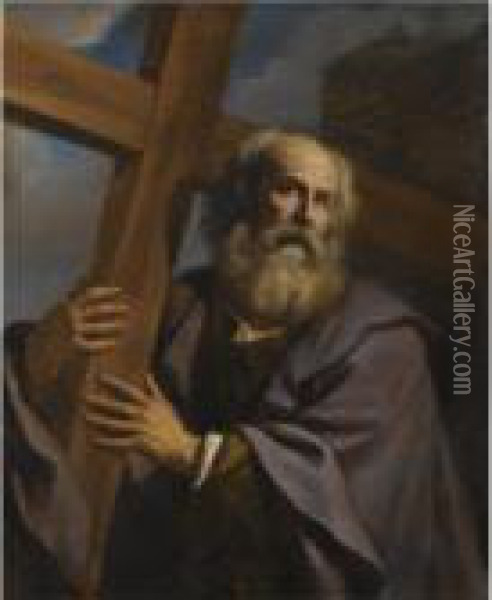 Saint Andrew Bearing His Cross Oil Painting - Guercino