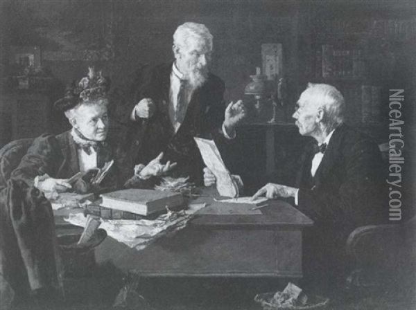 The Consultation Oil Painting - Louis Charles Moeller